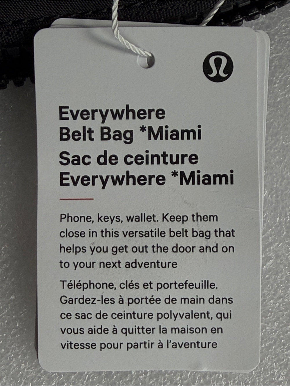 🆕 LULULEMON Everywhere Belt Bag Miami Black NWT - Picture 10 of 13